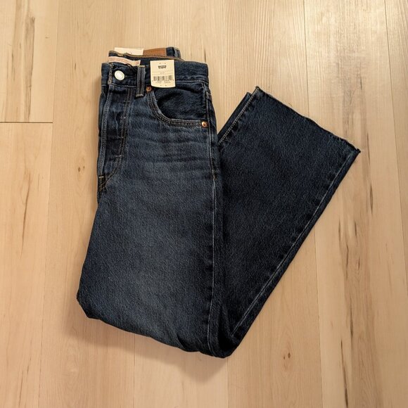 Levi's Ribcage Straight Ankle Jeans 24 x 27 - Picture 1 of 4